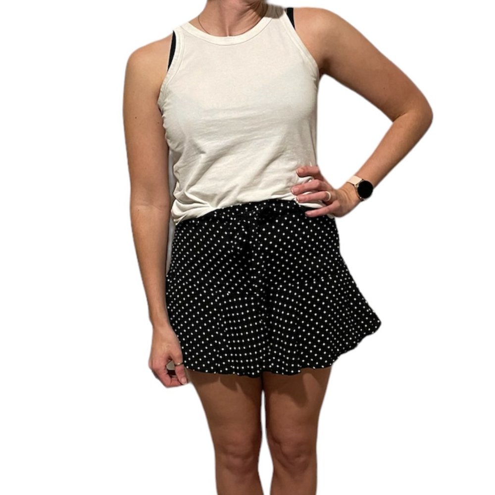 Zara Black & White Polka Dot Skort